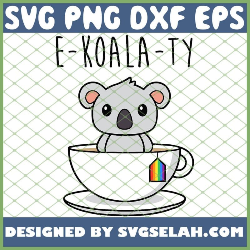 E Koala Ty Rainbow Flag Koala Pun Cute Gay Pride Lgbt Svg Png Dxf