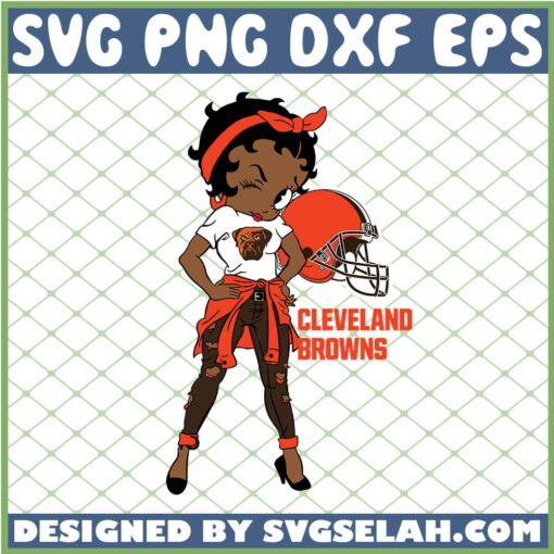 Betty Boop Cleveland Browns NFL Logo Teams Football SVG PNG DXF EPS 1