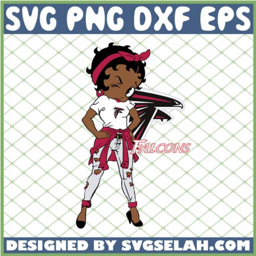 Betty Boop Falcons NFL Logo Teams Football SVG PNG DXF EPS 1