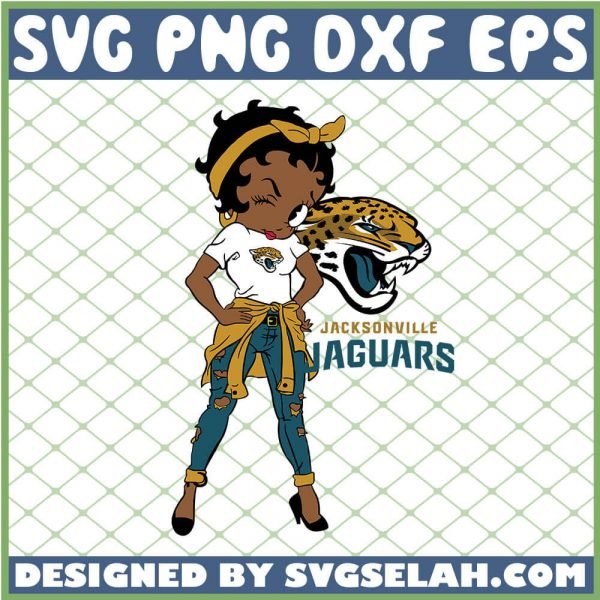 Betty Boop Jacksonville Jaguars NFL Logo Teams Football SVG PNG DXF EPS 1