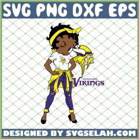 Betty Boop Minnesota Vikings NFL Logo Teams Football SVG PNG DXF EPS 1