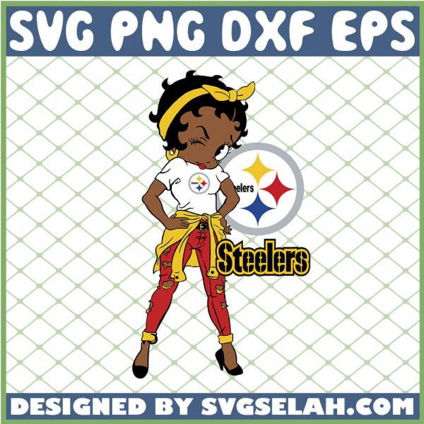 Betty Boop Pittsburgh Steelers NFL Logo Teams Football SVG PNG DXF EPS 1