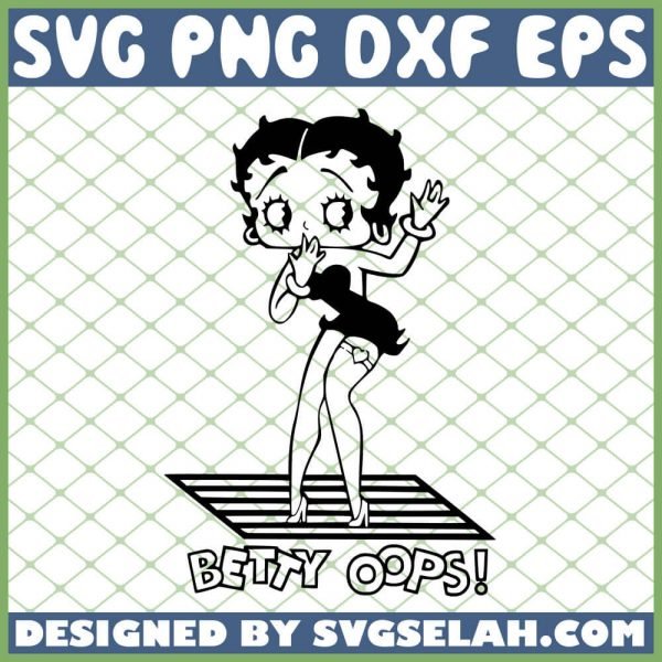 Black Betty Boop Oops SVG PNG DXF EPS 1