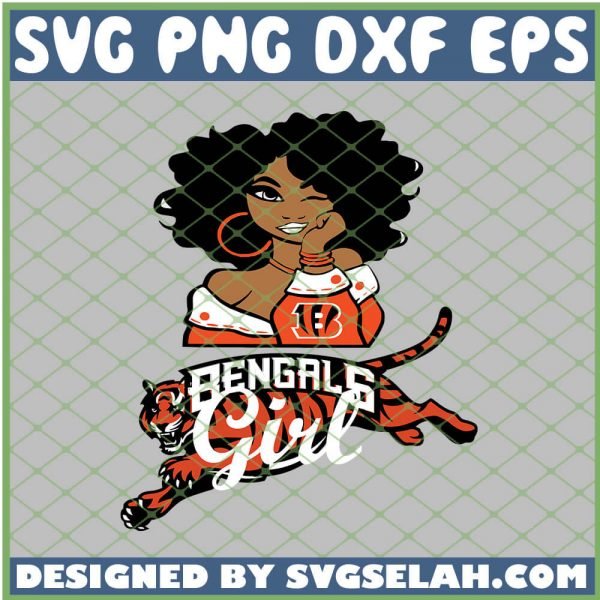 Cincinnati Bengals Girl SVG PNG DXF EPS 1