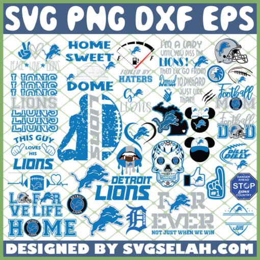 Detroit Lions NFL SVG Bundle 1