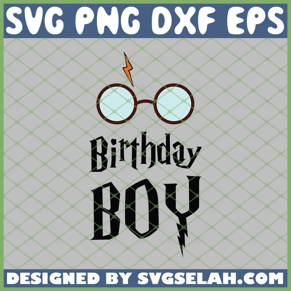 Harry Potter Birthday Boy Glasses SVG, PNG, DXF, EPS, Design Cut Files