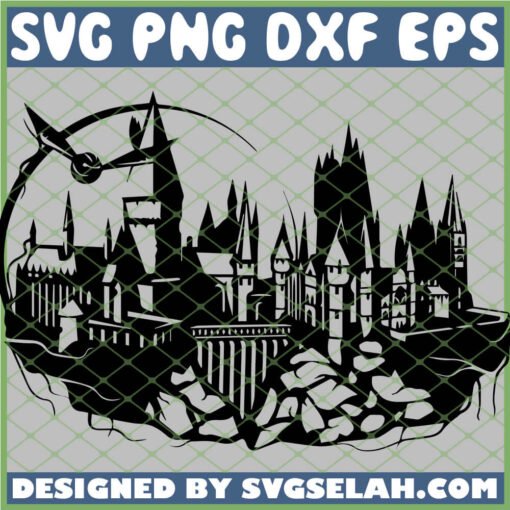 Harry Potter Castle Hogwarts SVG PNG DXF EPS 1