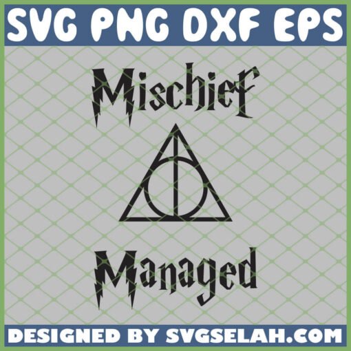 Harry Potter Deathly Hallows Mischief Managed SVG PNG DXF EPS 1