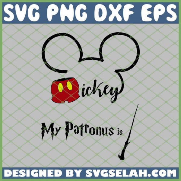 Harry Potter Disney Mickey My Patronus Is Wand SVG PNG DXF EPS 1