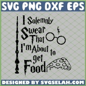 Harry Potter Glasses Wand I Solemnly Swear That I Am About To Get Food Cake Topper SVG PNG DXF EPS 1