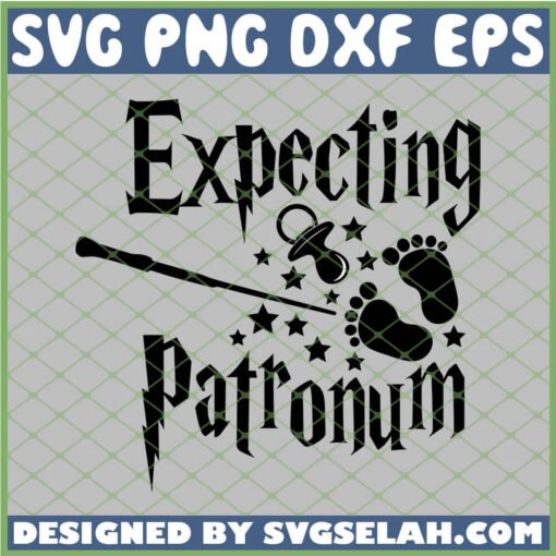 Harry Potter Magic Wand Expecting Patronum Footprint SVG PNG DXF EPS 1