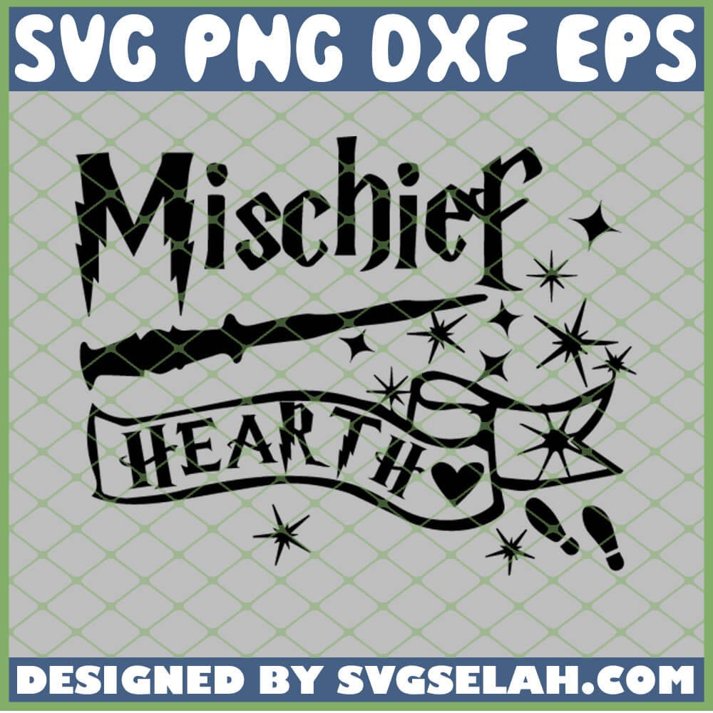 Download Harry Potter Mischief Heart Magic Wand SVG, PNG, DXF, EPS ...