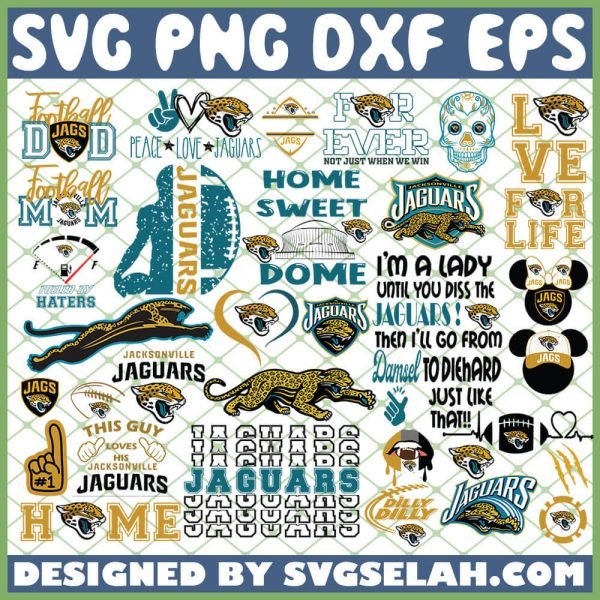 Jacksonville Jaguars NFL SVG Bundle 1