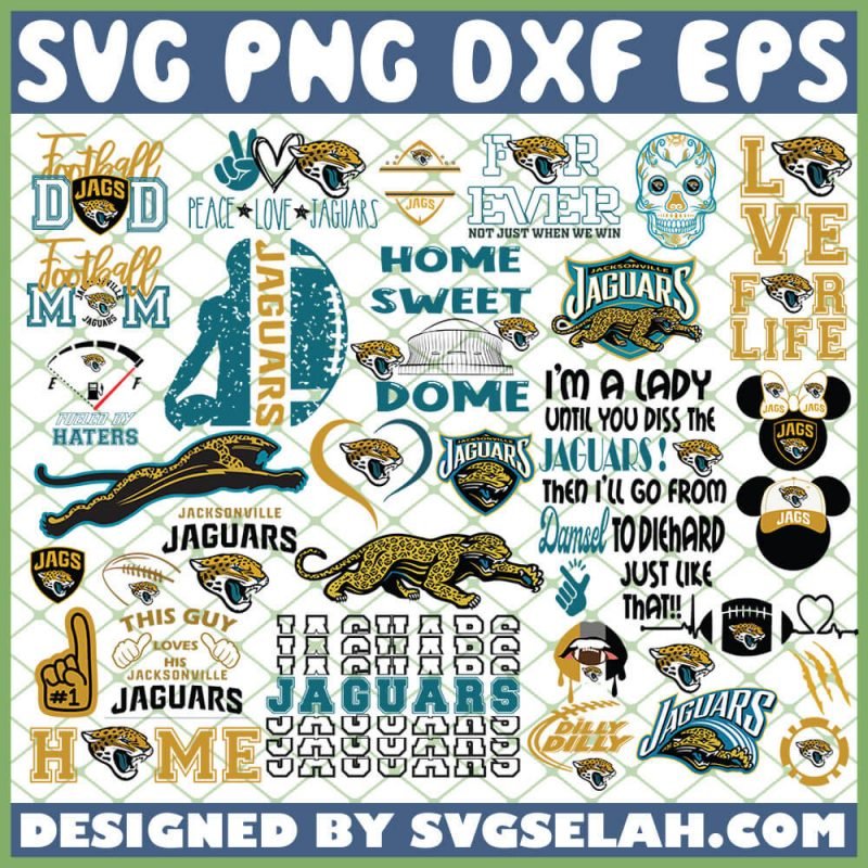 Jacksonville Jaguars SVG, NFL Team Logos SVG Bundle, PNG, DXF, EPS ...