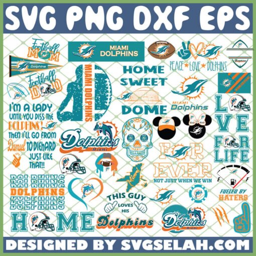 Miami Dolphins NFL SVG Bundle 1