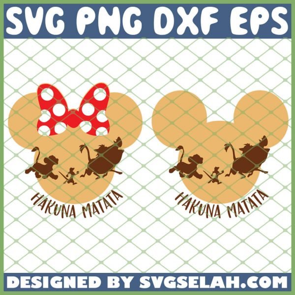 Mickey And Minnie Hakunda Matata SVG PNG DXF EPS 1
