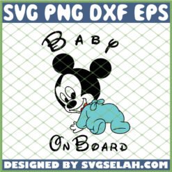 Mickey Baby On Board SVG PNG DXF EPS 1