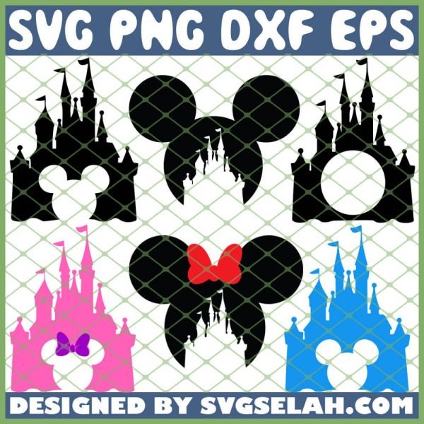 Mickey Castle SVG PNG DXF EPS 1