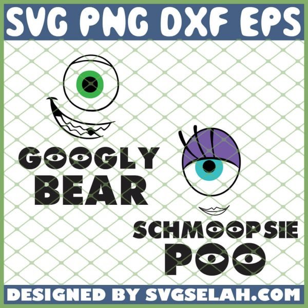 Monsters Inc Couple Googly Bear SVG PNG DXF EPS 1