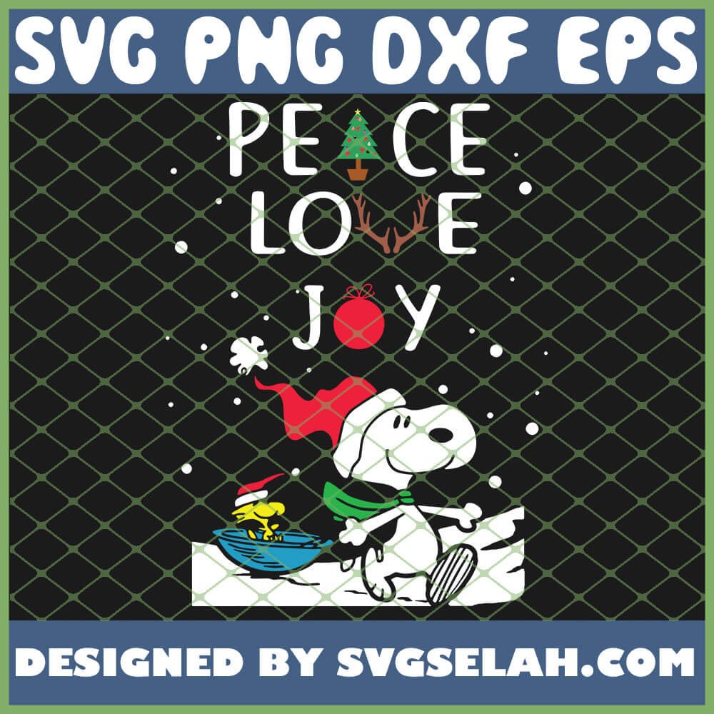 Peanuts Snoopy Peace Love Joy Christmas SVG, PNG, DXF, EPS ...