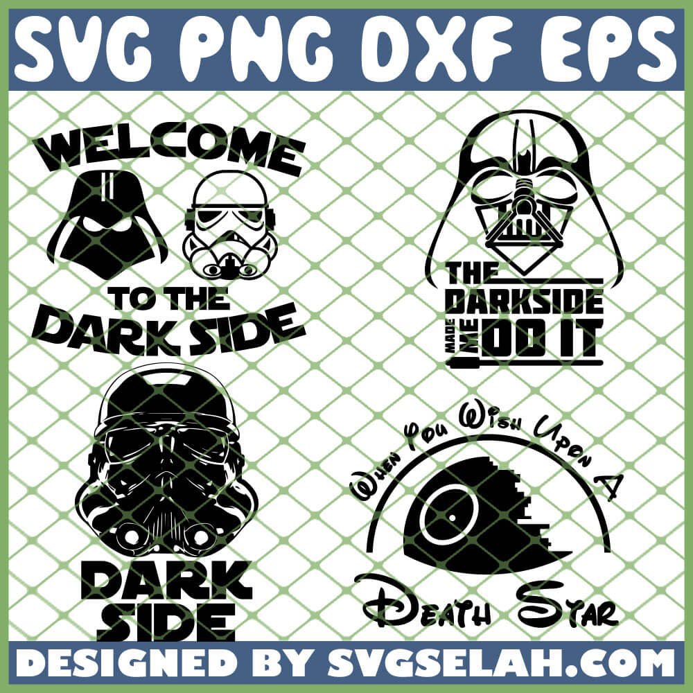 Star Wars Dark Side SVG, Starwars SVG, PNG, DXF, EPS, Design Cut Files