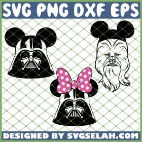 Star Wars Chewbacca With Mouse Ears SVG PNG DXF EPS 1