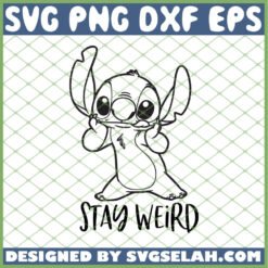 Stitch Stay Weird SVG PNG DXF EPS 1