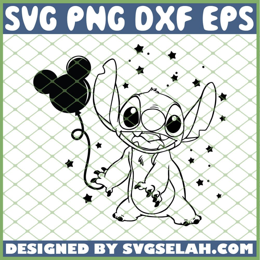 Download Stitch With Balloon Mickey SVG, Lilo And Stitch Ohana SVG ...