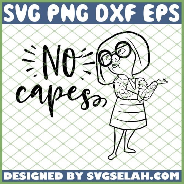 The Incredibles Edna No Capes SVG PNG DXF EPS 1