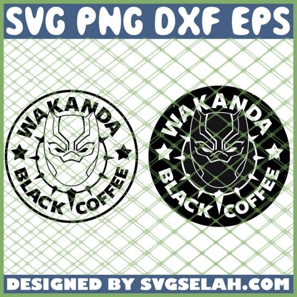 Wakanda Black Panther Coffee Starbucks Logo SVG PNG DXF EPS 1