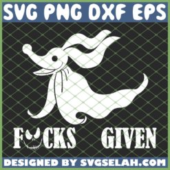 Zero Nightmare Before Christmas Fucks Given SVG PNG DXF EPS 1