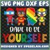 Dare To Be Yourself Cute Lgbt Pride Superheroes SVG PNG DXF EPS 1