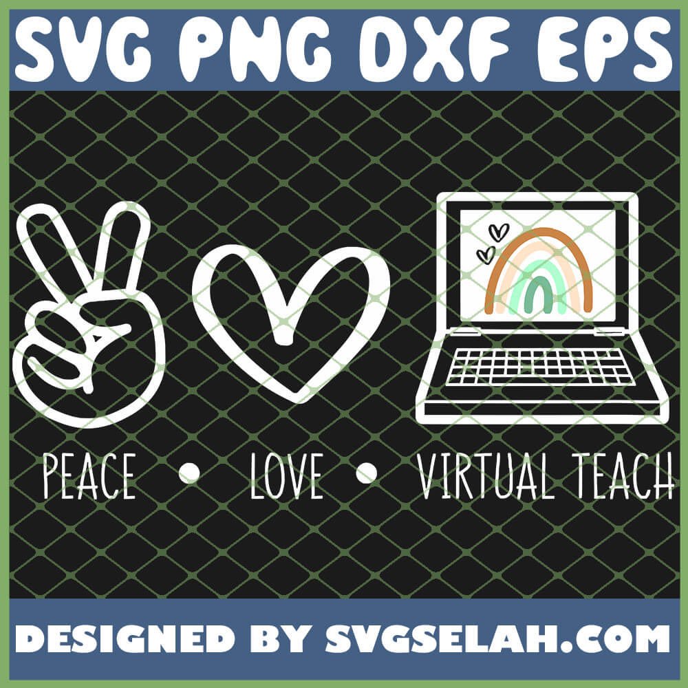 Download Distance Learning Boho Rainbow Peace Love Virtual Teach ...