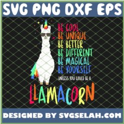Funny Llamacorn Cute Llama Unicorn SVG PNG DXF EPS 1