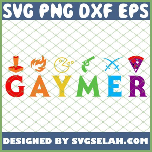 Gaymer Funny Lgbt Pride Gay Gamer Video Game Lover SVG PNG DXF EPS 1