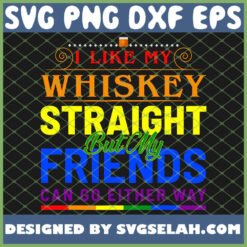 I Like My Whiskey Straight Funny Gay Pride Lgbt Rainbow Flag SVG PNG DXF EPS 1
