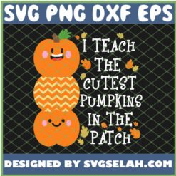 i teach the cutest pumpkins in patch svg png dxf eps design cut files image clipart by SvgSelah