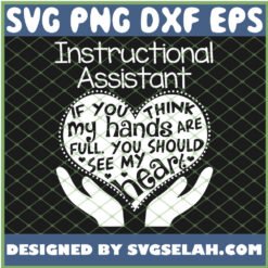 instructional assistant heart hands school svg png dxf eps design cut files image clipart by SvgSelah
