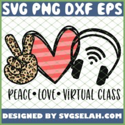 kids kindergarten peace love virtual class svg png dxf eps design cut files image clipart by SvgSelah