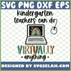 kindergarten teachers can do virtually anything boho rainbow svg png dxf eps design cut files image clipart by SvgSelah