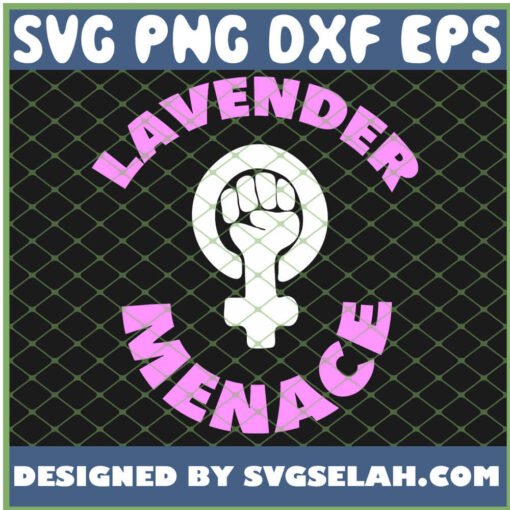 Lavender Menace Lesbian Lgbt Radfem SVG PNG DXF EPS 1