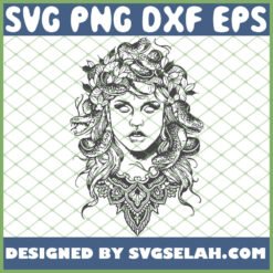 medusas portrait cool greek methology art svg png dxf eps design cut files image clipart by SvgSelah