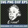 Nerdy Einstein Sticking Tongue Out E Mc2 Physics Teacher SVG PNG DXF EPS 1