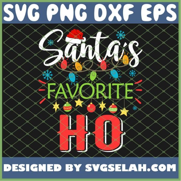 Xmas Light Christmas Santas Favorite Ho SVG PNG DXF EPS 1