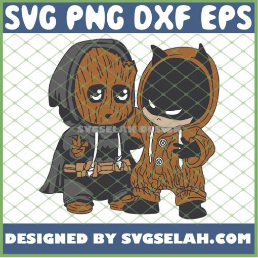 Baby Batman And Groot Guardians Of The Galaxy Costume SVG PNG DXF EPS 1