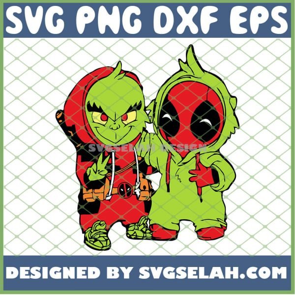 Baby Grinch And Deadpool Costume SVG PNG DXF EPS 1