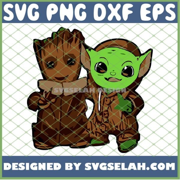 Baby Groot And Baby Yoda Costume SVG PNG DXF EPS 1