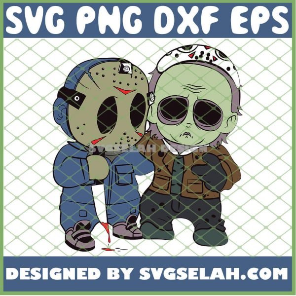 Baby Jason Voorhees And Michael Myers Halloween Costume SVG PNG DXF EPS 1