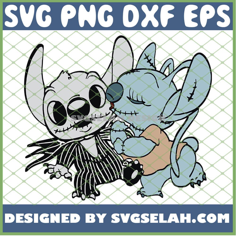 Download Baby Stitch Kiss Baby Jack Skellington Lover Costume Svg Png Dxf Eps Design Cut Files Image Clipart Svg Selah