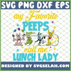 easter bunnies my favorite peeps call me lunch lady svg png dxf eps design cut files image clipart by SvgSelah